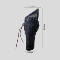 Hulara Top Grain Leather Ammo Case And Cross Draw Revolver Holster Set – Fits 4Inch to 8Inch 22/38/3 - 6
