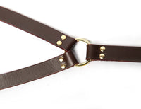 Hulara Full Grain Buff Leather Suspenders For Men/Women Adjustable Back Y Design Dress Suspenders For Men Brown Leather Suspenders For Men/Grooms/Wedding/Gift Mens Suspenders - 11