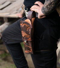 Hulara Leather Western Gun Holster Heritage Rough Rider .Colt SAA Wrangler Single Six Vaquero Uberti Cattleman Cowboy Holsters for 4.75