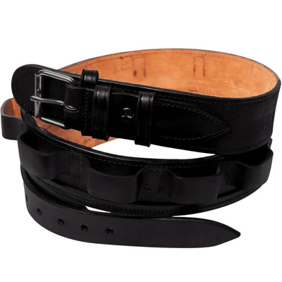 Hulara Western Leather Cartridge Belt - Cowboy Shotgun Bandolier for 12 Gauge Shell Bullet (Size 1)