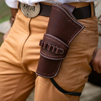 Hulara Leather Western Gun Holster for .22 Caliber Revolver – Fits 4