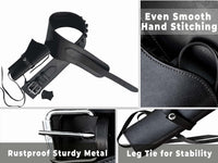 Hulara Genuine Leather Western Gun Belt Concealed Carry Gun Holster Belt for Men Women Cowboy Costum - 37
