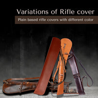 Hulara Real Leather Rifle Scabbard for Lever Action Rifle Case Shotgun Scabbard Carved Saddle Scabbard For Henry Big Boy Rifle With Padded Interior Protection (Brown_2, Solid) - 9
