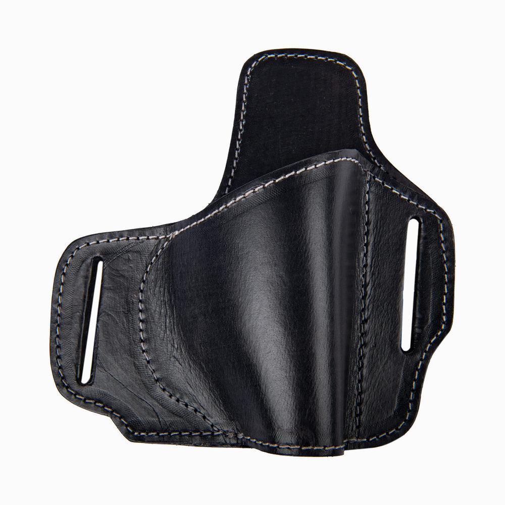 Hulara OWB Leather Holster Molded Pancake 2 Slot for Glock 17 Holster Fits 1911 Holster Slide Holster S&W M&P Shield Plus Holster Right-Hand Men & Women