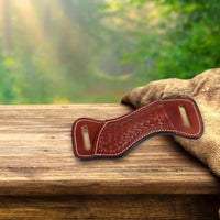 Leather Knife Sheath for Belt Pocket Folding Knife Holder Compact Draw Knifes Carrier EDC Leather Sheath for Folding Knife Holster. - 5