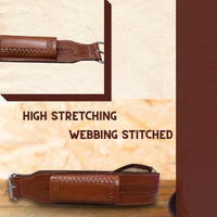 Hulara Western Carved Leather Rear Flank Back Saddle Girth Cinch Belt with Bucking Strap Comfytack |Premium Flank Cinch Belt Leather Horse Girth, Brown - 4