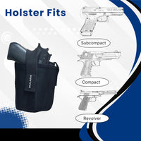 Hulara Ankle Holster for Deep Concealment Inside Boot Holster Fits Glock 43 26 19, Ruger LCP, SIG P365,P238, Springfield, Shield 9mm, Bodyguard 380 & Similar Models with Magazine Pouch - 4