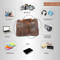 Hulara_ Leather Briefcase 17" Laptop Messenger Bag For Men And Women Computer Bags With Vintage Look Cross Body Shoulder Bags For Business/Travel/Office/School - 6