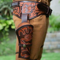 Hulara .22/.38/.44 Caliber Western Gun Holster Belts | Heritage Rough Rider | Cowboy Gun Belt | Ruger Wrangler Revolver 