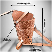 Hulara Western Shoulder Holster Cowboy Buff Leather for Glock 1911 Holster Right Hand Gun Holster Cr - 12