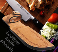 Hulara_Genuine Leather Case Handmade Real Leather Knife Sheaths with Belt Loop Pocket Knife Holder for Belt 4.5" Blade Fits Knife Holster - 9
