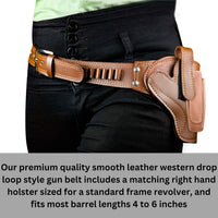 Hulara Full Grain Leather Revolver Carry Case – Durable Brown Belt Cover for Safe Transport and Storage for Men Women Pistol Holsters, Gun Holders for Magzine, Colt Gun - 5