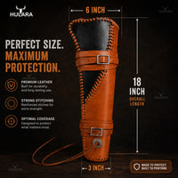 Hulara Leather Scabbard Holster for Henry Mare's Leg 18 Inch Rifle Rossi Ranch Hand | Handmade Western Leg Holder Black 