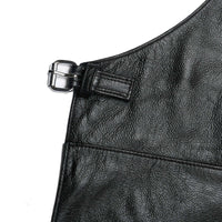 Hulara Leather Aprons For Men/Women Adjustable Straps With Pockets/Kitchen/Barber/Welding Working Apron