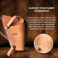 Hulara Western Shoulder Holster Cowboy Buff Leather for Glock 1911 Holster Right Hand Gun Holster Cr - 13