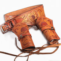 Hulara Genuine Leather Western Gun Belt Concealed Carry Gun Holster Belt for Men Women Cowboy Costume Revolver Holster Pistol Tactical Hoslter - 8
