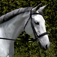 Hulara Top Grain Cowhide Leather English Bridle Stitched Padded Browband and Noseband Horse Bridle Horse Bit Bridle with Reins Bridles for Horses - 3