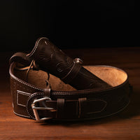 Hulara Full Grain DD Harness Buff Leather Western Gun Holster for Men Heritage Rough Rider 357 Magnum Holster Cowboy Gun Belt and Holster .38/.357 Cal Revolver Holster - 9