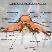 Hulara Western Horse Saddle Tooled Genuine Leather Horse Saddle Carved Comfy Seat Western Saddle for Horses Barrel Racin