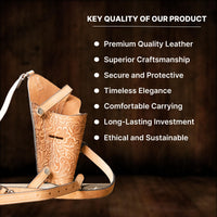 Hulara Western Shoulder Holster Cowboy Buff Leather for Glock 1911 Holster Right Hand Gun Holster Cr - 11