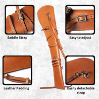 Hulara 35 Inch Plain Brown Leather Rifle Scabbard | Handmade Western Gun Case | Fits Winchester 1894 Marlin 336 Henry Bi
