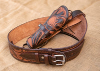 Hulara Full Grain DD Harness Buff Leather Western Gun Holster Belt for Men Heritage Rough Rider 357  - 22
