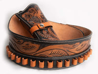 Hulara Western Gun Holster Belt Full Grain DD Harness Buff Cowboy Gun Belt With Holster for Men .38/.357 Cal - 7