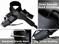 Hulara Genuine Leather Western Gun Belt Concealed Carry Gun Holster Belt for Men Women Cowboy Costume Revolver Holster Pistol Tactical Hoslter - 7