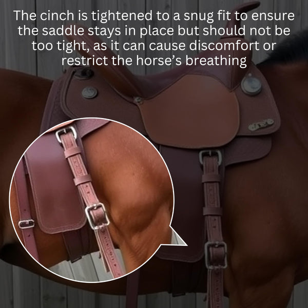 Hulara Western Carved Leather Rear Flank Back Saddle Girth Cinch Belt with Bucking Strap Comfytack |Premium Flank Cinch Belt Leather Horse Girth