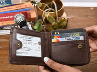 Hulara Cowhide NDM Leather RFID Wallet For Men Slim Wallet For Men RFID Blocking Bifold Mens Wallet  - 5