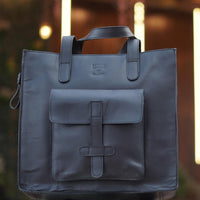 Hulara Genuine Leather Tote Bag, Backpack Top Handle Backpack Black, - 5