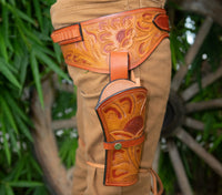 Hulara Genuine Leather Western Gun Belt Concealed Carry Gun Holster Belt for Men Women Cowboy Costume Revolver Holster Pistol Tactical Hoslter - 6