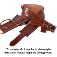 Hulara Genuine Leather Western Gun Belt Concealed Carry Gun Holster Belt for Men Women Cowboy Costume Revolver Holster Pistol Tactical Hoslter - 2