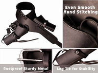 Hulara Full Grain Buff Leather 22 Caliber Plain Western Holster Heritage Rough Rider 22 Holster Western Gun Belt Heritage 22 Holster Cowboy Holster Ruger Wrangler Holster 22 Revolver Holster - 5