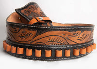 Hulara Western Gun Holster Belt Full Grain DD Harness Buff Cowboy Gun Belt With Holster for Men .38/.357 Cal - 6