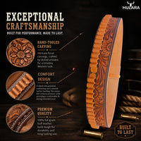 Hulara Full Grain Buff Leather Ammo Belt 22 Cartridge Belt Western Ammo Case Bullet Ammo Loops for M