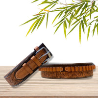 Hulara Genuine Leather Ammo Loops Gun Holster Belt Cowboy Shotgun Shell Holder Cartridge Belt for Men Pistol Adjustable 44/45 Belt - 6