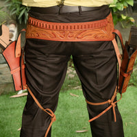 Hulara Genuine Leather Western Gun Belt Concealed Carry Gun Holster Belt for Men Women Cowboy Costume Revolver Holster Pistol Tactical Hoslter - 9