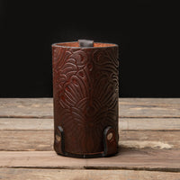 Hulara Beer Holder Full Grain Buff Leather Beer Holster Bottle Holster for Men Cowboy for Travel/Outdoor Beer Bottle Holder Belt Buckle - 4