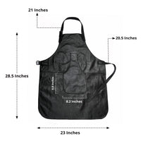 Hulara Leather Aprons For Men/Women Adjustable Straps With Pockets/Kitchen/Barber/Welding Working Ap - 2