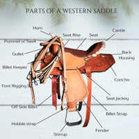 Hulara Western Saddle Tooled Genuine Leather Horse Saddle Carved Comfy Seat Size 17 Inch Western Saddle for Horses Barrel Racing Saddle - 5