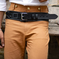 Hulara Genuine Leather Ammo Loops Gun Holster Belt Cowboy Shotgun Shell Holder Cartridge Belt for Men Pistol Adjustable 44/45 Belt - 6