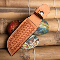 Hulara_Genuine Leather Case Handmade Real Leather Knife Sheaths With Belt Loop Pocket Knife Holder For Belt 4.7" Blade Fits Knife Holster - 6