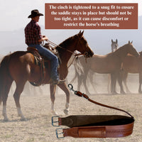 Hulara Western Carved Leather Rear Flank Back Saddle Girth Cinch Belt with Bucking Strap Comfytack |Premium Flank Cinch Belt Leather Horse Girth, Brown - 5