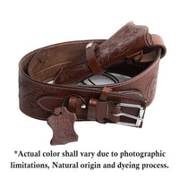 Hulara Full Grain DD Harness Leather Western Gun Holster Belt for Men Heritage Rough Rider 357 Magnum Holster Cowboy Gun Belt .38/.357 Cal - 6