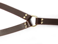 Hulara Full Grain Buff Leather Suspenders For Men/Women Adjustable Back Y Design Dress Suspenders For Men Brown Leather Suspenders For Men/Grooms/Wedding/Gift Mens Suspenders - 9