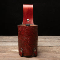 Hulara Full Grain Buff Leather Beer Holster Small Bottle Holster for Men Cowboy Beer Holder for Travel/Outdoor Beer Holster Belt - 3