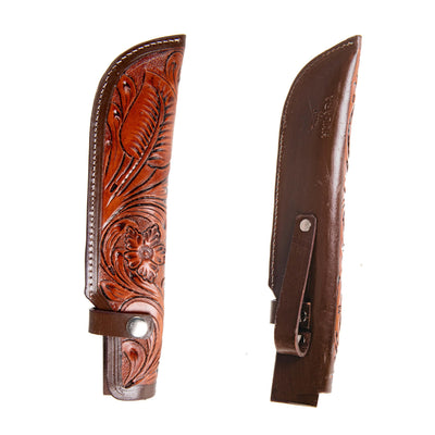 Hulara Genuine Leather Knife Sheath â€“ Handmade Leather Knive Holder with Belt Loop, Fits 4-10" Blade â€“ Fixed Blade Knife Sheaths, Knifes Scabbard for Belt