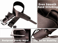 Hulara Full Grain DD Harness Buff Leather Western Gun Holster for Men - Heritage Rough Rider 357 Magnum Cowboy Gun Belt and Holster for .38/.357 Cal Revolver - 10