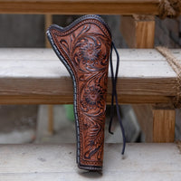 Hulara Western Tanned Leather Holster Fits the Colt Uberti Pietta Traditions Model 1851 1861 Navy 1860 Army Ruger Old Army Cowboy Holsters for Revolvers - 4